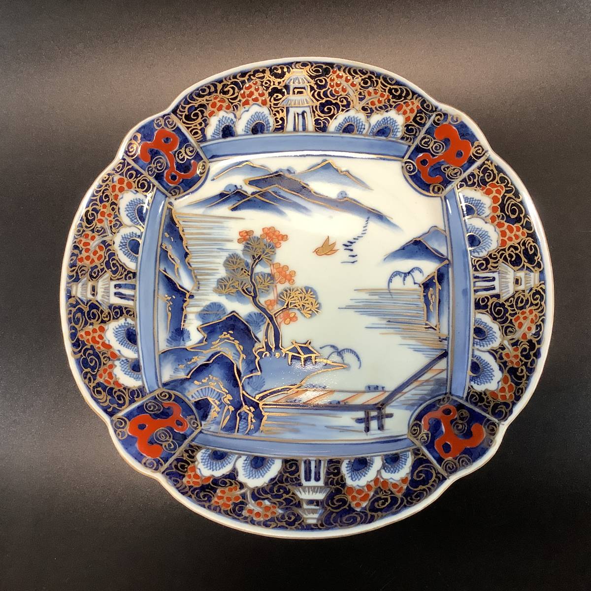 古伊万里焼 中皿 17客 手描き 未使用 美品 蔵出し 骨董品 時代物 錦手
