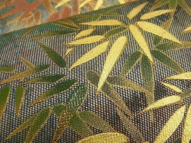 平和屋野田店□漆工芸作家 金森一博 六通太鼓柄袋帯