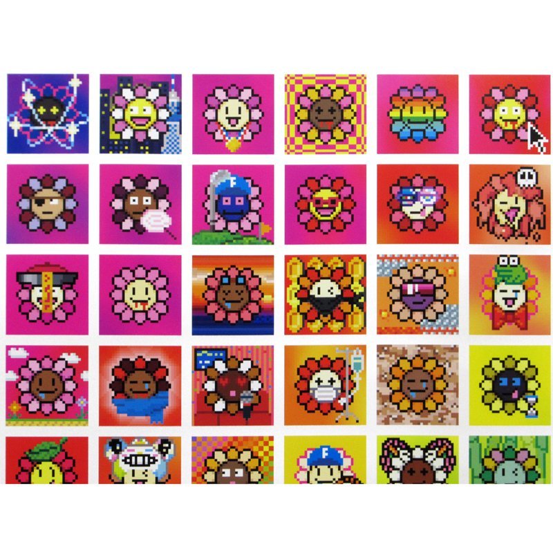 GINZA絵画館】村上 隆 「108つ煩悩MURAKAMI.FLOWERS」限定300・直筆