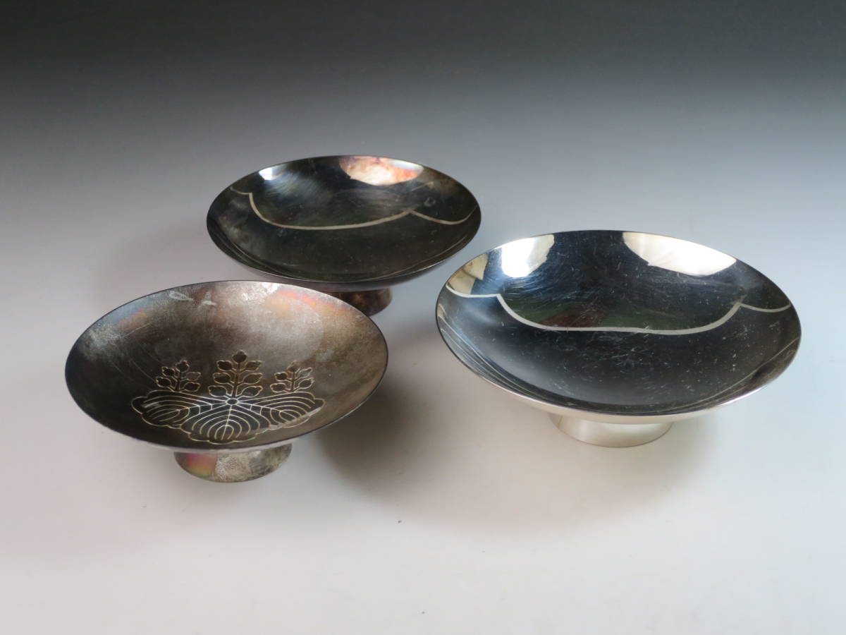 純銀 盃 台東区記念品】酒器 木箱入り