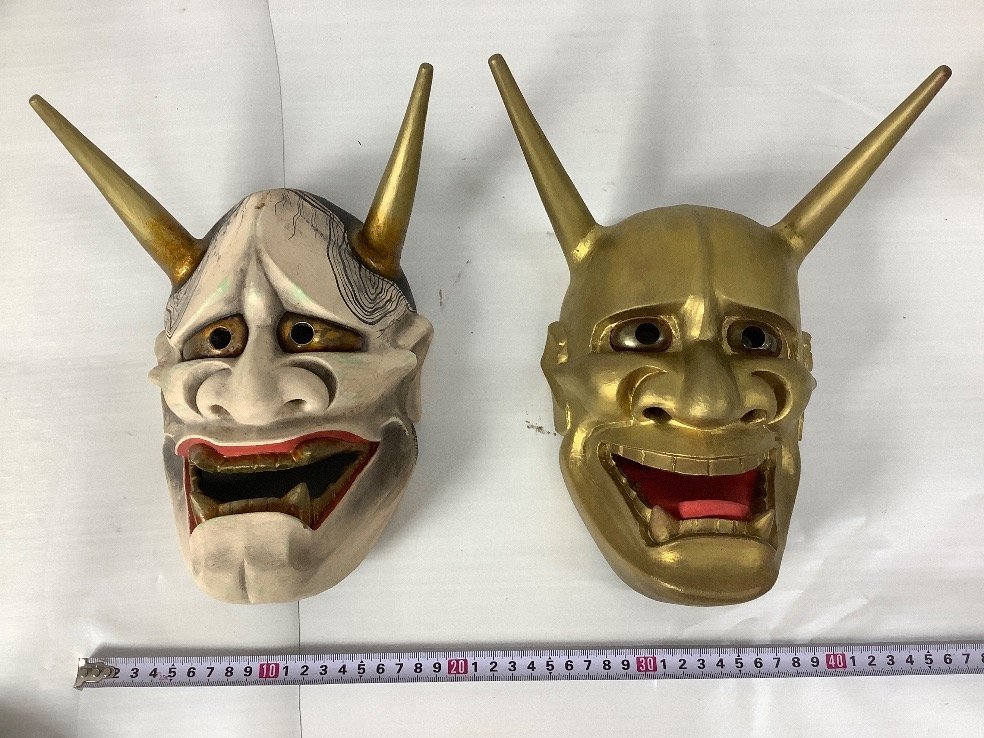 能面 お面 まとめ 般若 翁 鬼面 12点まとめ ACBF 中古品(東洋彫刻