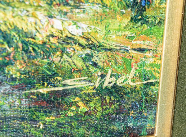 □ スィベル・ギュレー|生命の充足館 (5712 原画)|油彩 P6号|サイン有
