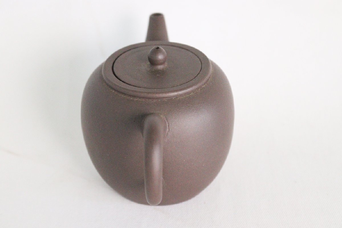 TB526煎茶器 中国宜興 後手急須 約115g◇黒泥急須/朱泥急須/