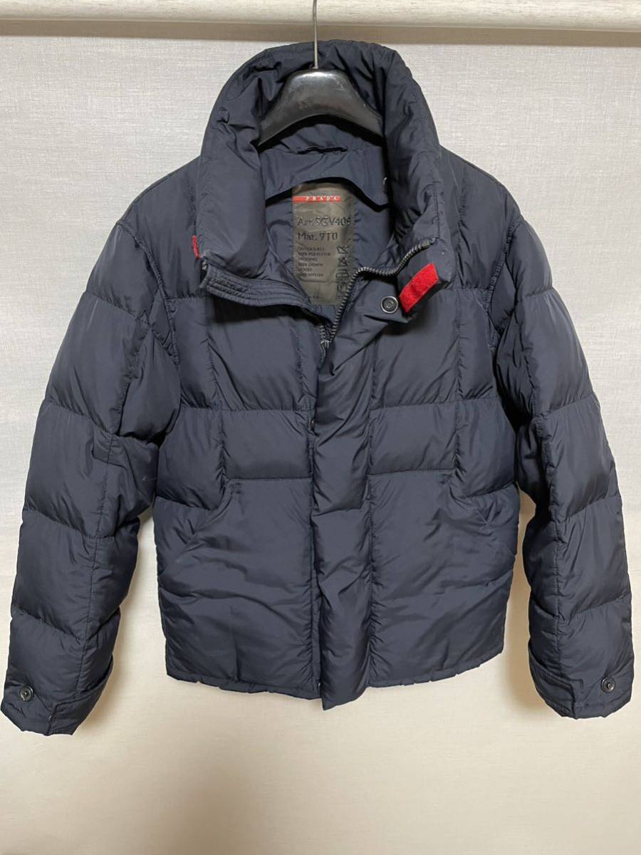 PRADA プラダ メンズ ダウンジャケットSGV409 サイズ48 ネイビー PRADA
