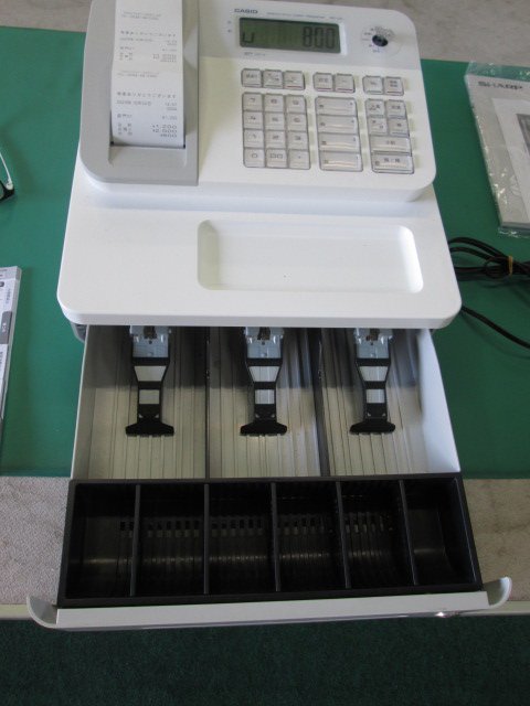 Casio SE-G2-WE Register, 4 Division, Small Drawer, White カシオ
