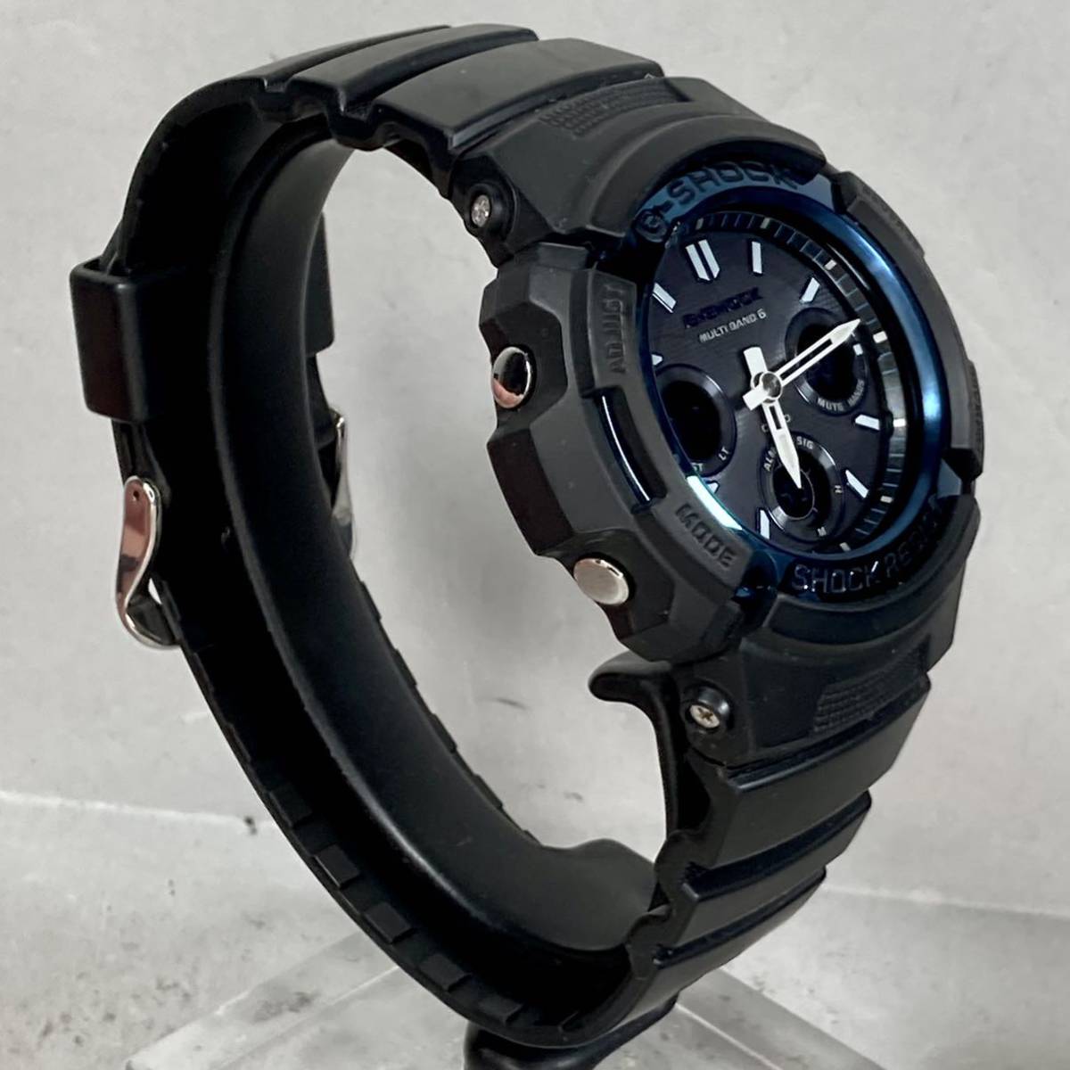 美品G-SHOCK AWG-M100A-1AJF タフソーラー 電波受信 電波ソーラー 