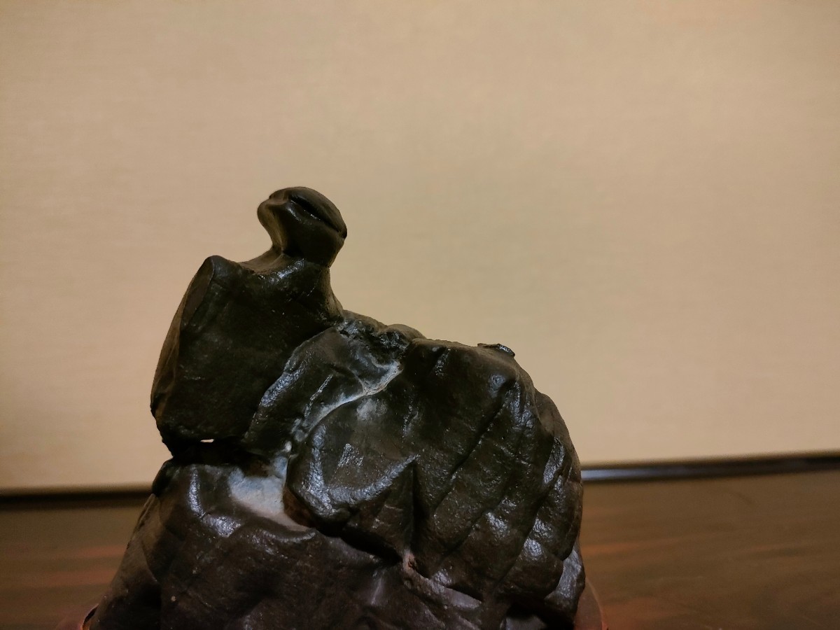 銘【劉備出立】〜明治期☆古谷石の時代石の逸品〜共箱 鑑賞石 観賞石