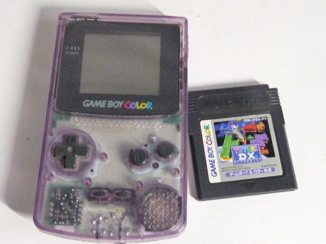 ゲームボーイカラー本体（CGB-001/クリアパープル）◇テトリスDX