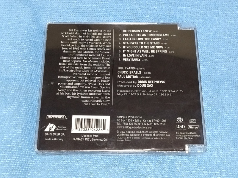 ☆ SACD Hybrid ☆ ビル・エヴァンス ☆ THE BILL EVANS TRIO ☆ MOON
