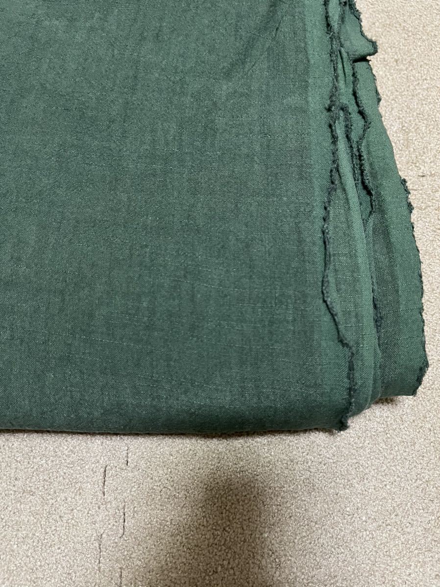 京都 40番手 ハンドワッシャーナチュラルダイ くすみグリーン 3.2M