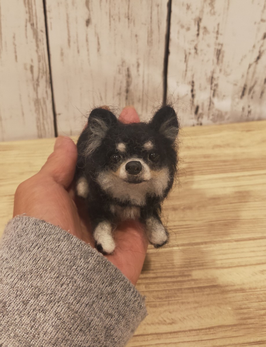 羊毛フェルト ハンドメイド 犬 チワワ ミニチュア ドールハウス - 羊毛