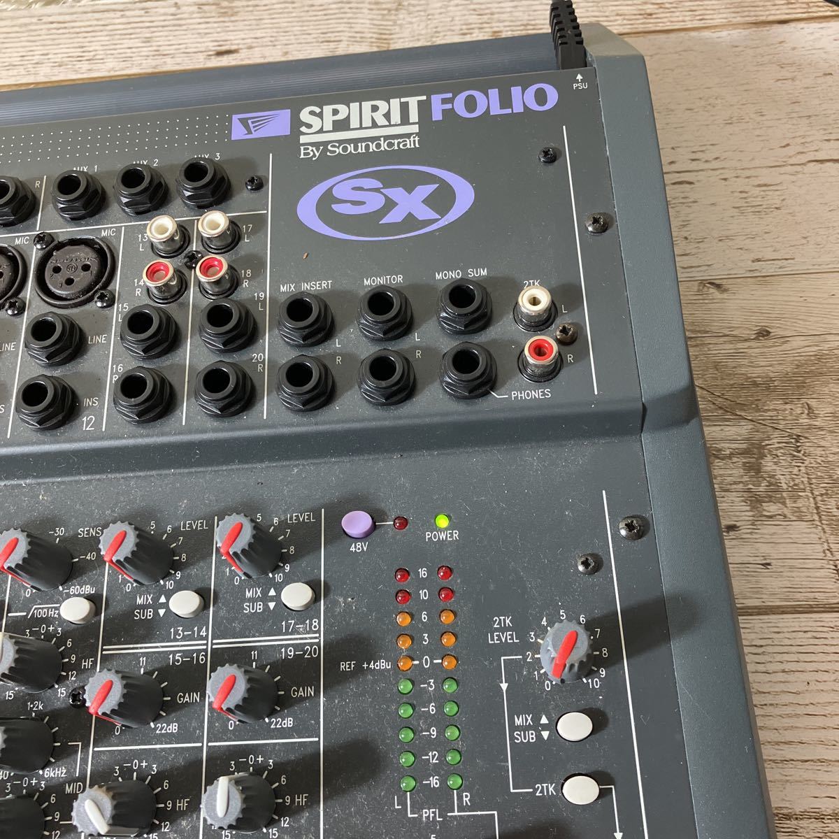SPIRIT FOLIO SX By Soundcraft ミキサー 通電 Spirit Folio