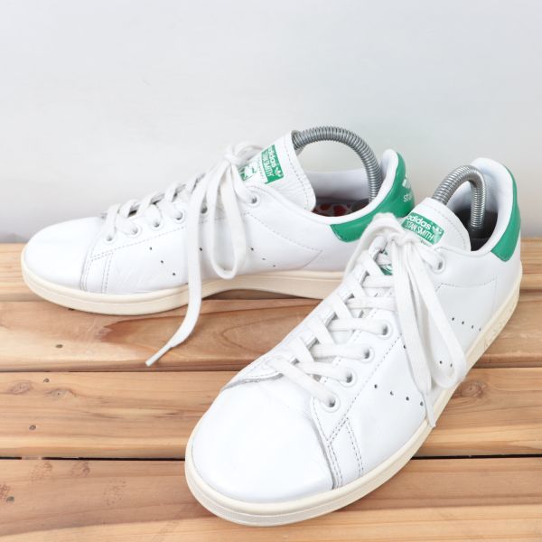 z7214 アディダス スタンスミス 愛 バラ US8 26.0cm/白 ホワイト 緑