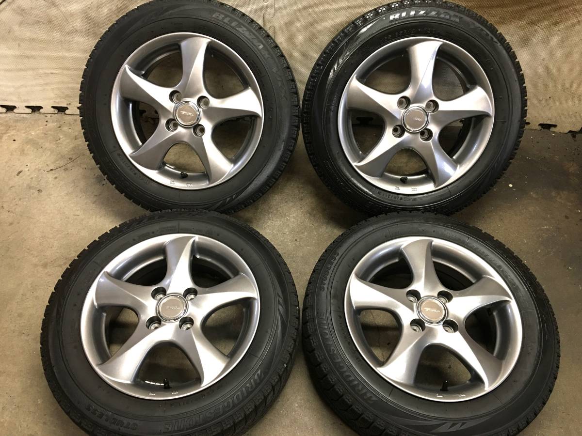 165/65R14】ブリヂストンVRX スタッドレスタイヤ【14×5.5J+39 PCD100