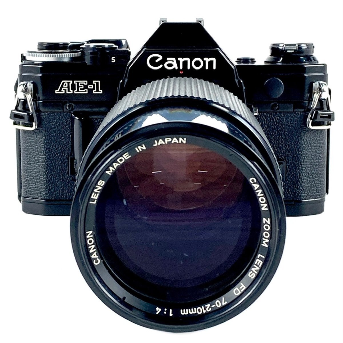 キヤノン Canon AE-1 ブラック + NEW FD 70-210mm F4 フィルム マニュアルフォーカス 一眼レフカメラ 【中古】