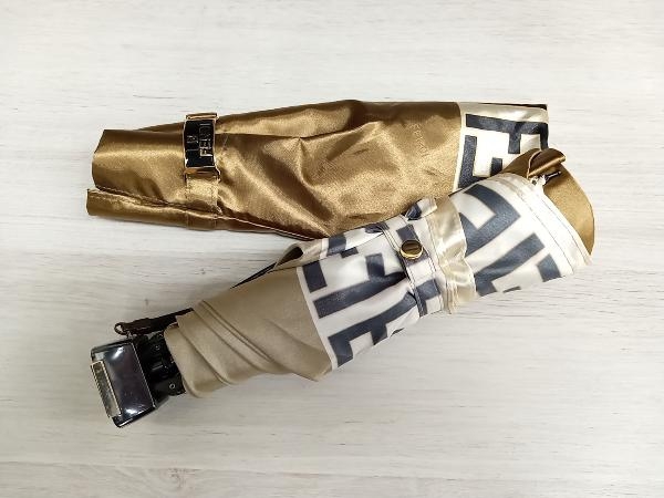 FENDI フェンディ ズッカ柄 ベージュ 長傘 ズッカ柄 フェンディ FENDI 折りたたみ傘 折り畳み傘 ブラウン 美品 FF