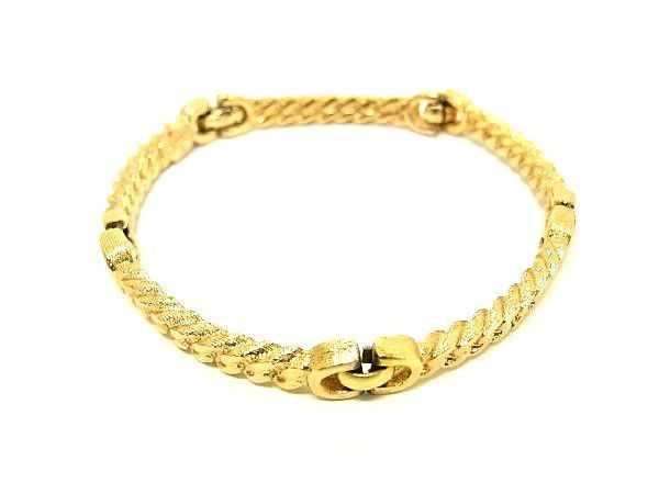 1円 ■美品■ ChristianDior クリスチャンディオール ブレスレット アクセサリー レディース ゴールド系 AP8131