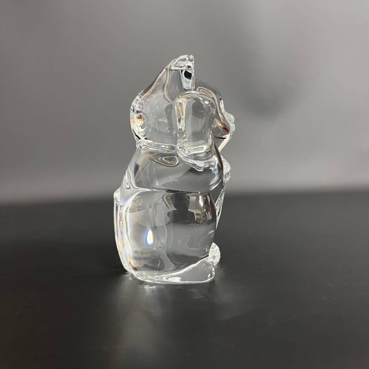 バカラ 招き猫 ラッキーキャット クリスタルガラス Baccarat