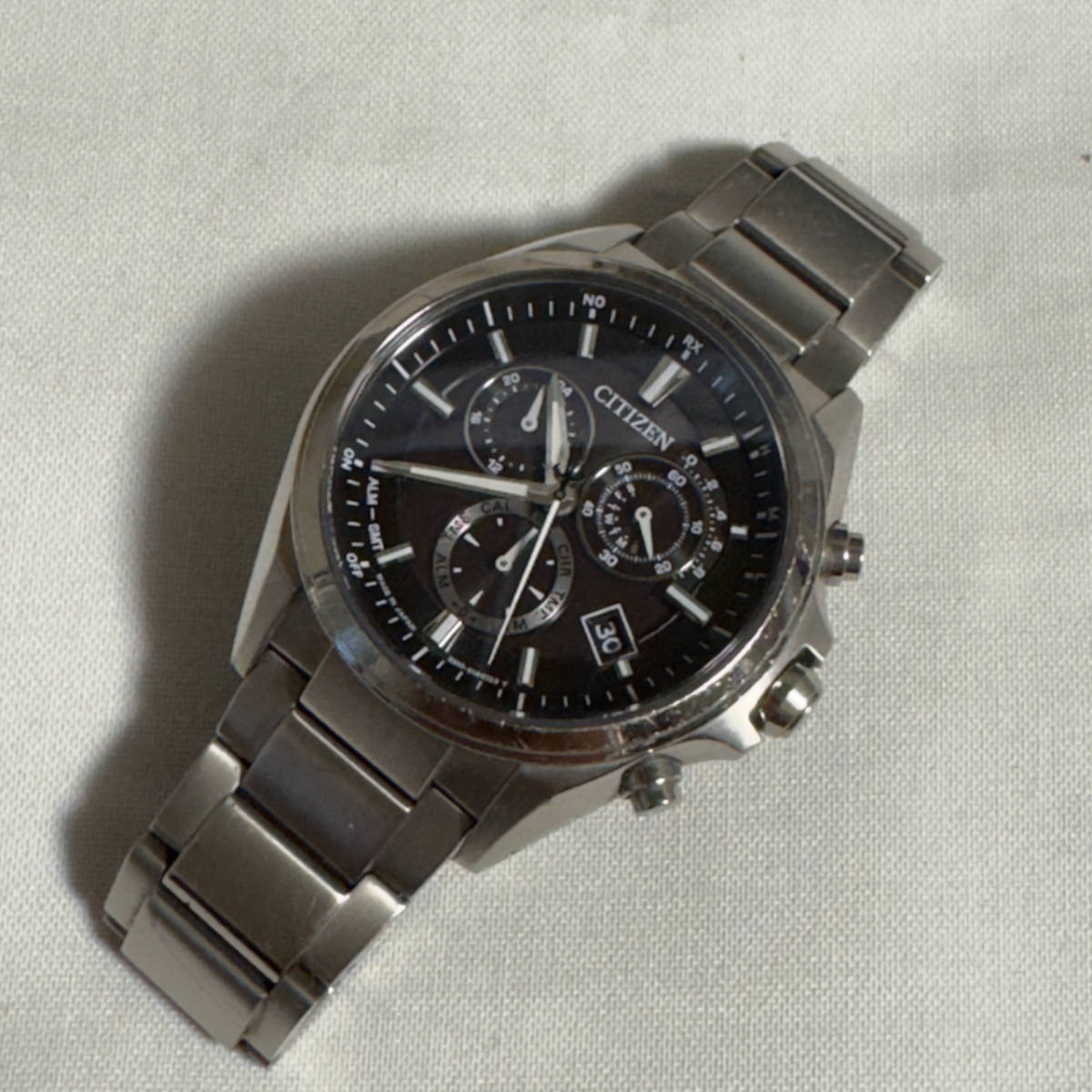 CITIZENATTESA AT3050-51E 光発電 エコドライブ 電波時計