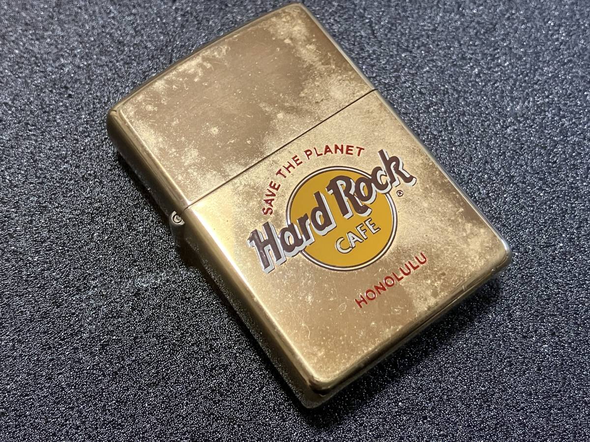 zippo ハーロックカフェ Hard Rock CAFE ソリッドブラス【1932-1991 ダブルイヤー】未着火品
