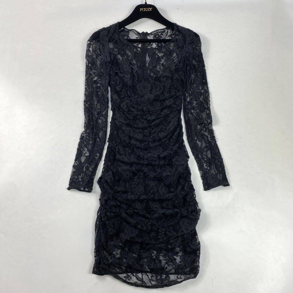 ドルチェアンドガッバーナ 総レース 花柄 ドレス ワンピース 36