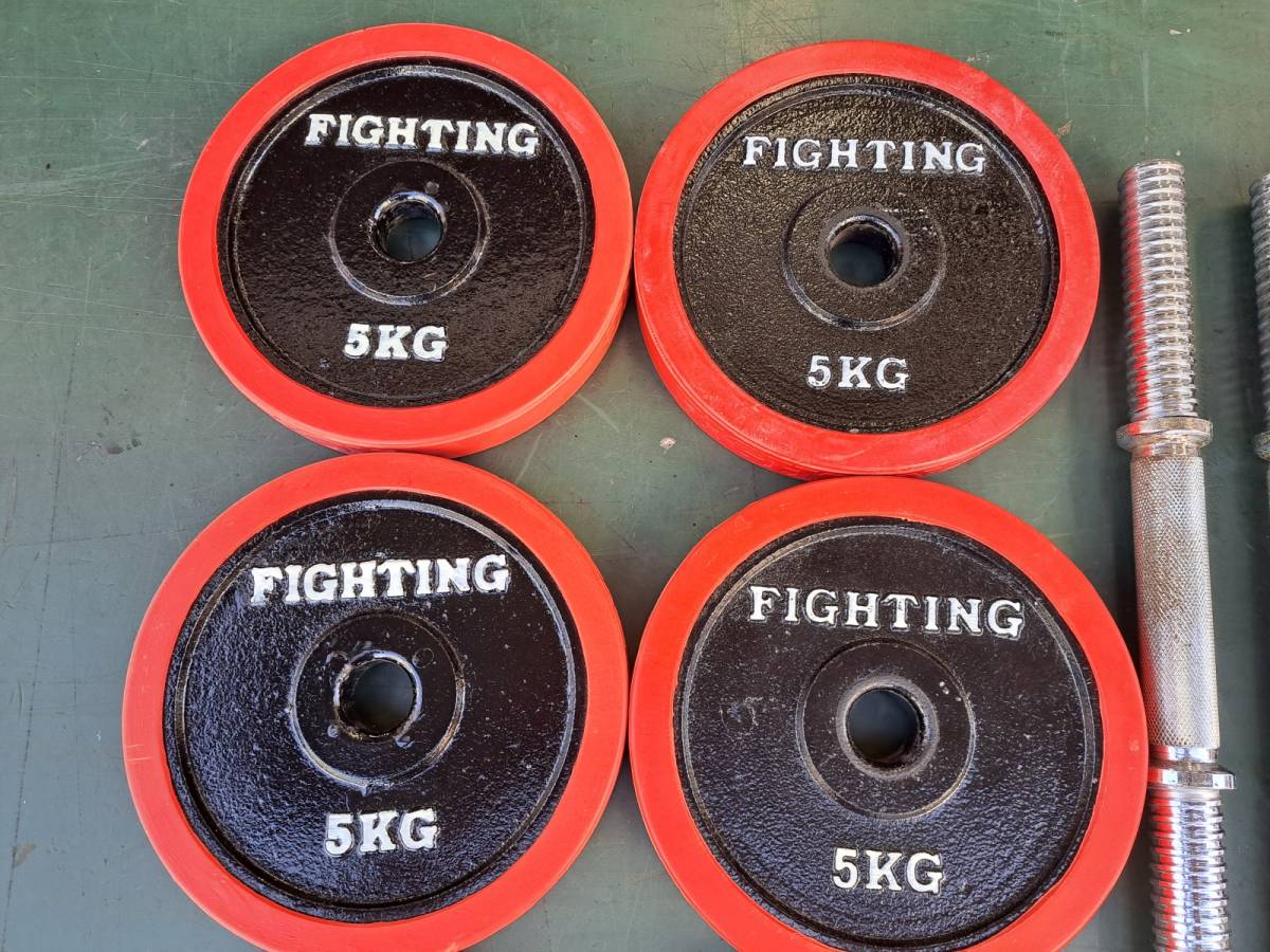 FIGHTING ROAD ファイティングロード ラバーダンベル プレート5kg×8