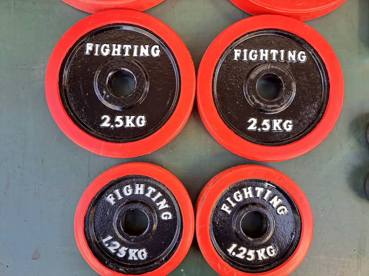 FIGHTING ROAD ファイティングロード ラバーダンベル プレート5kg×8