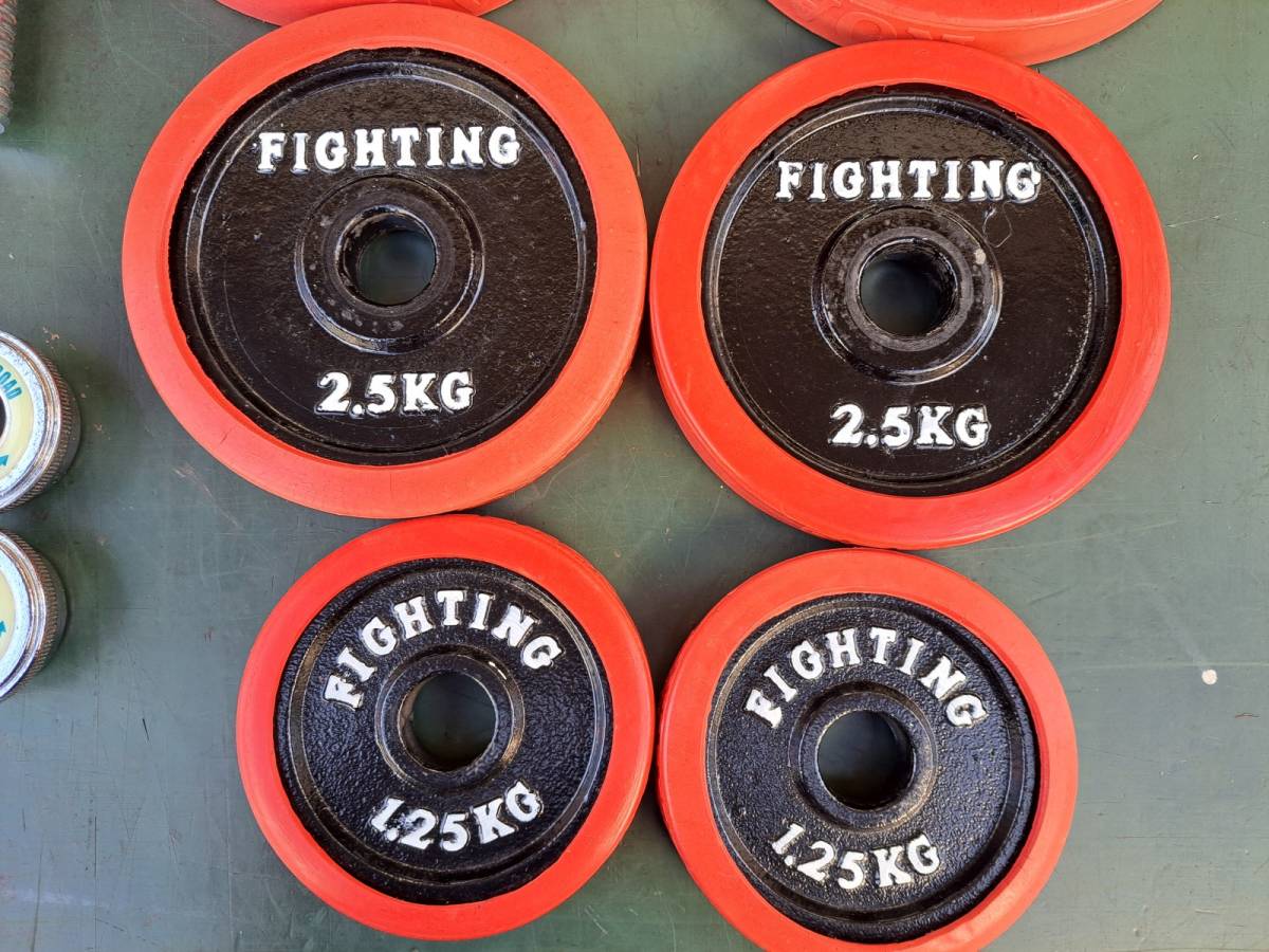 FIGHTING ROAD ファイティングロード ラバーダンベル プレート5kg×8