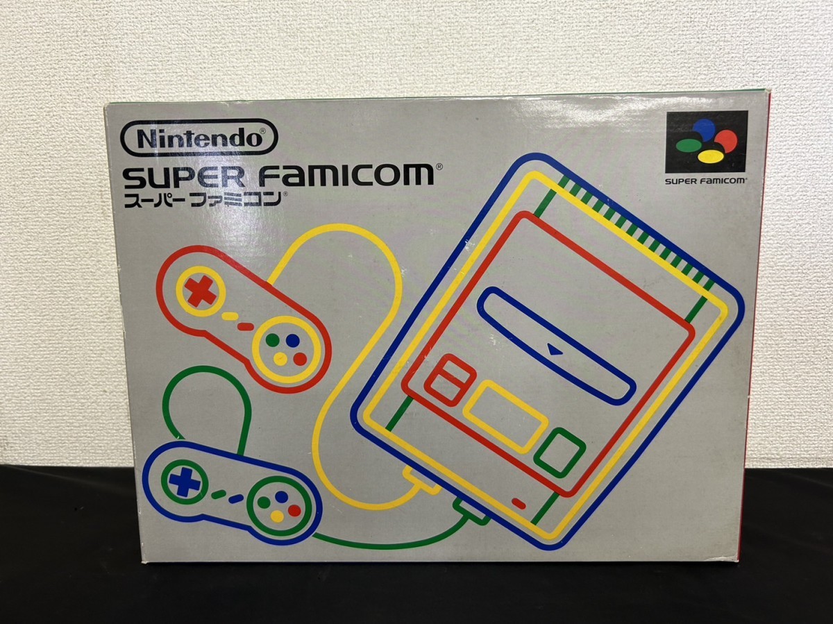 A1　Nintendo　ニンテンドー　SUPER FAMICOM　スーパーファミコン　SHVC-001　ゲーム機　コントローラー4つ　通電確認済み　元箱、説明書付