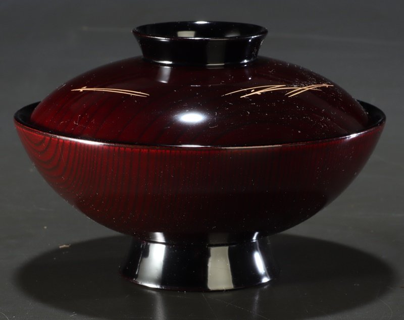 夢讃岐】茶道煎茶/木製漆器 見返し高蒔絵 吸物椀 5客揃（蓋5