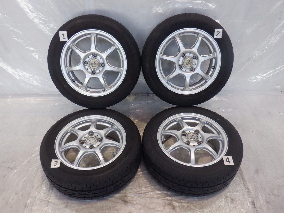 4H 100 5.5J +45 14インチ 社外品 ZEPHYR ゼファー アルミホイール 