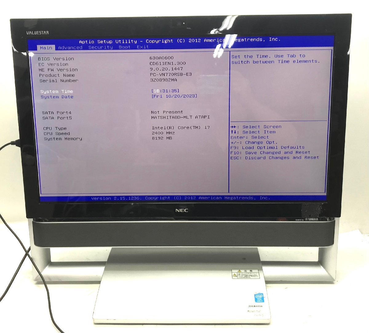 AL: NEC VN770/R Corei7-4700MQ 2.40GH/8GB / 無線 ブルーレイ一体型