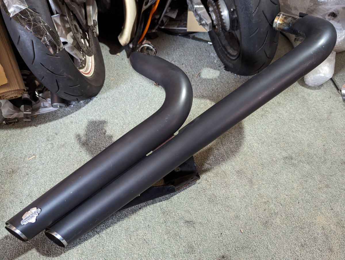 希少 絶版 XL1200 883 スポーツスター 04-13 VANCE＆HINES バンス＆ハインズ サイドショットSIDE SCHOTT マフラー OPクワイエットバッフル