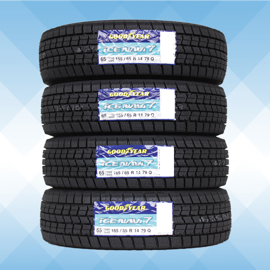 車 165/65R14 スタッドレス グッドイヤー アイスナビ7 パッソ外し
