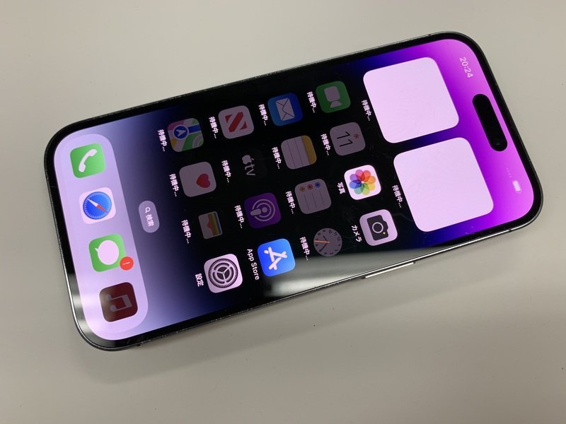 DU573 SIMフリー iPhone14Pro ディープパープル 256GB ジャンク ロック