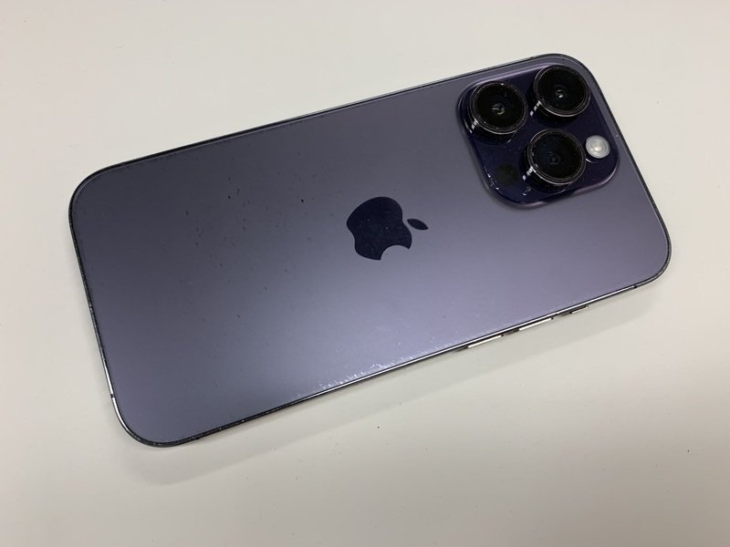 DU573 SIMフリー iPhone14Pro ディープパープル 256GB ジャンク ロック