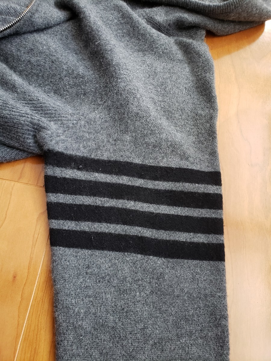 THOM BROWNE トムブラウン ニットカシミヤジップアップパーカー サイズ 