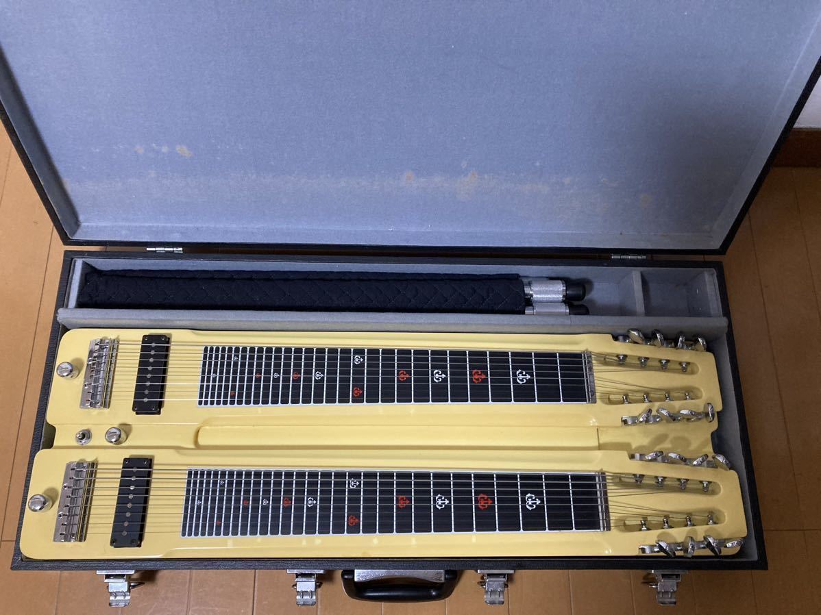 CANOPUS カノップス8弦Wネックスチールギター スタンド ケース付