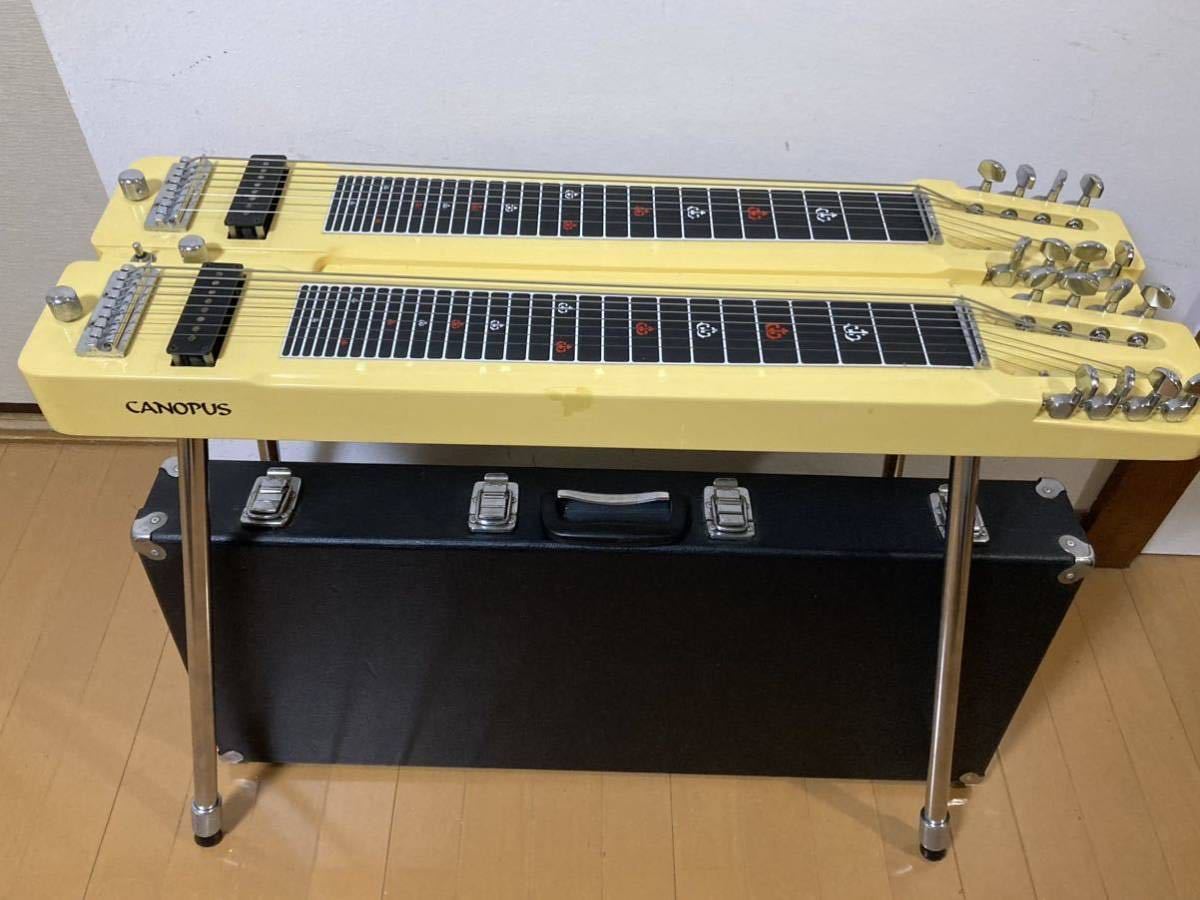 CANOPUS カノップス8弦Wネックスチールギター スタンド ケース付