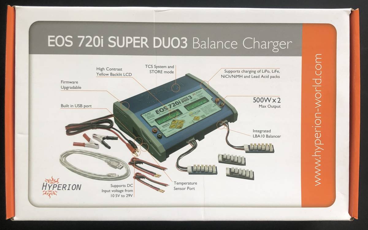 HYPERION EOS720i SUPER DUO3 バランス機能付き充電器（外箱に傷あり