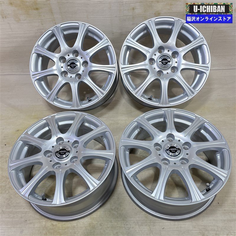 セレナ ルミオン 等 アクセルフォー 6-15+43 5H114.3 15インチ ホイール 4本セット 009