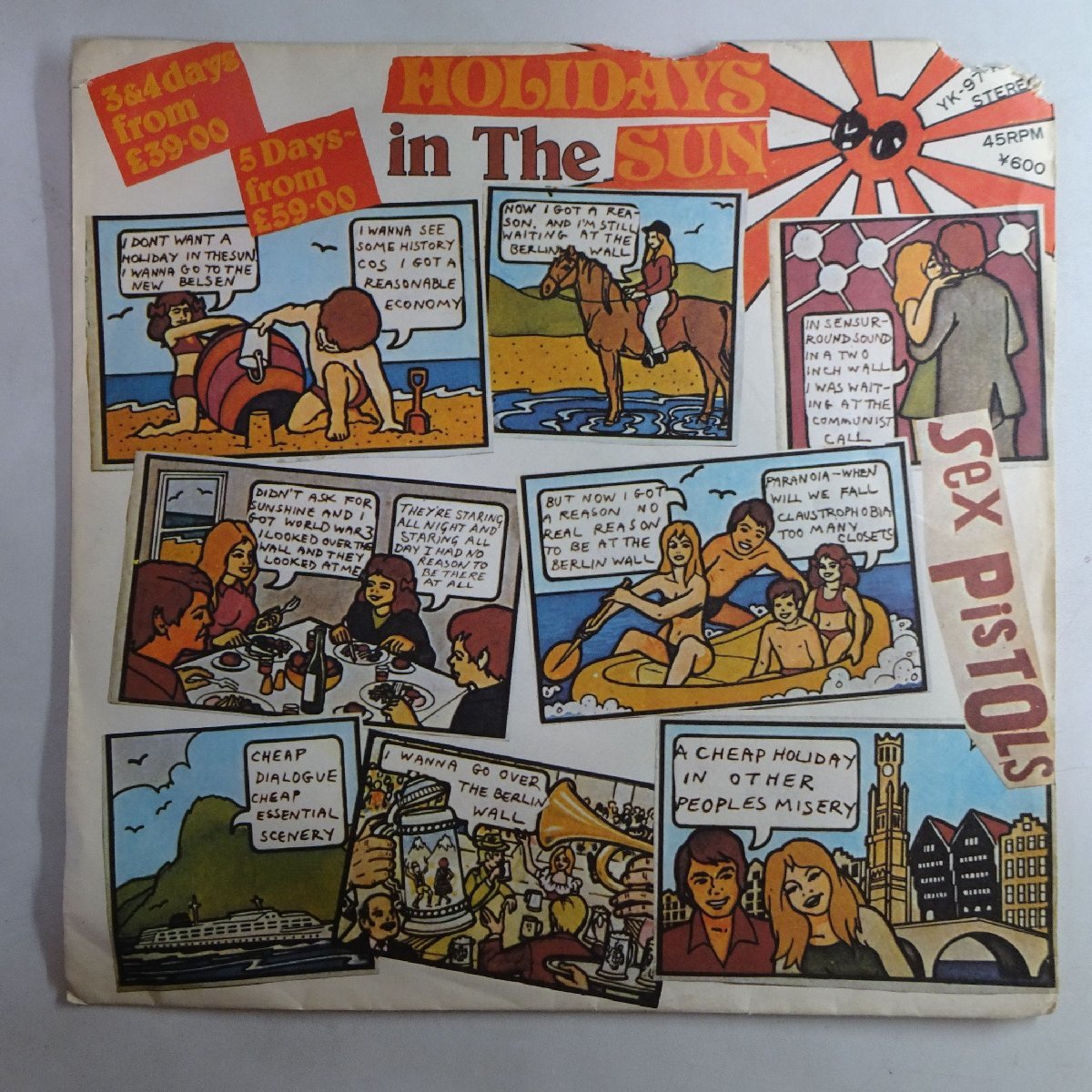 18038582;【国内盤/7inch/プロモ】セックス・ピストルズ Sex Pistols / さらばベルリンの陽 / サテライト