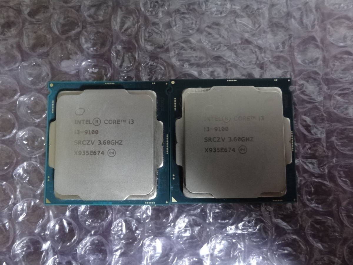 BIOS確認済 Intel Core i3-9100 3.6GHz/SRCZV/LGA1151 2個SET