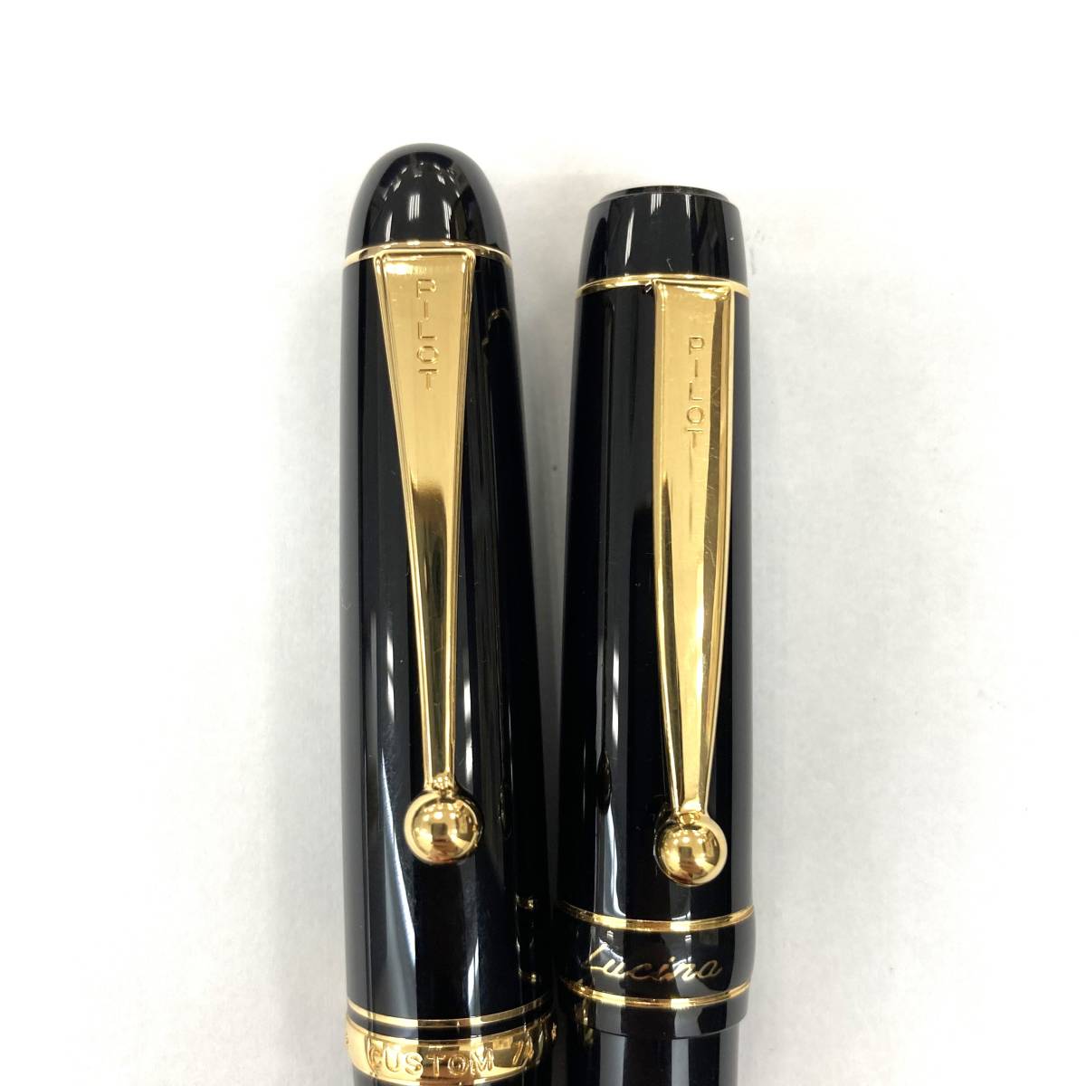 中古品 パイロット PILOT CUSTOM 14Kペン先☆PILOT LUCINA 万年筆 2本