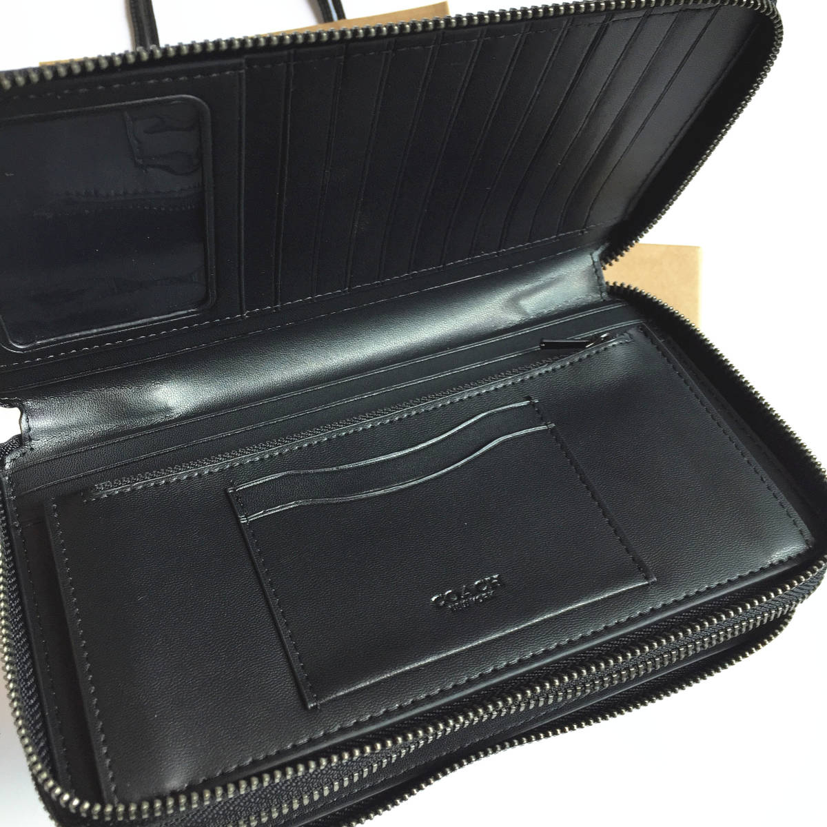 ☆新品☆コーチ/COACH 財布 F93425 ブラック ダブルジップ 