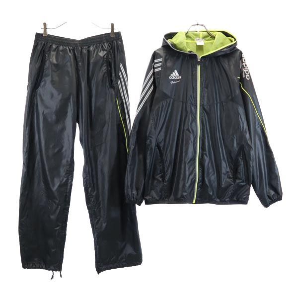アディダス スポーツ 3ライン ウインドブレーカー セットアップ O ブラック adidas 裏メッシュ ロゴ ジャージ メンズ 231026