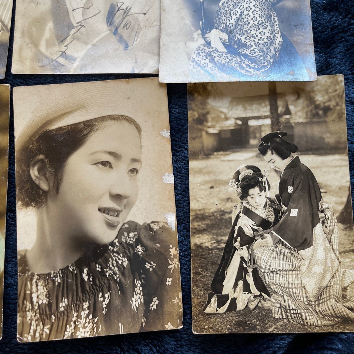 プロマイド 山路ふみ子 2枚直筆サイン入 昭和レトロ 絵葉書 映画女優