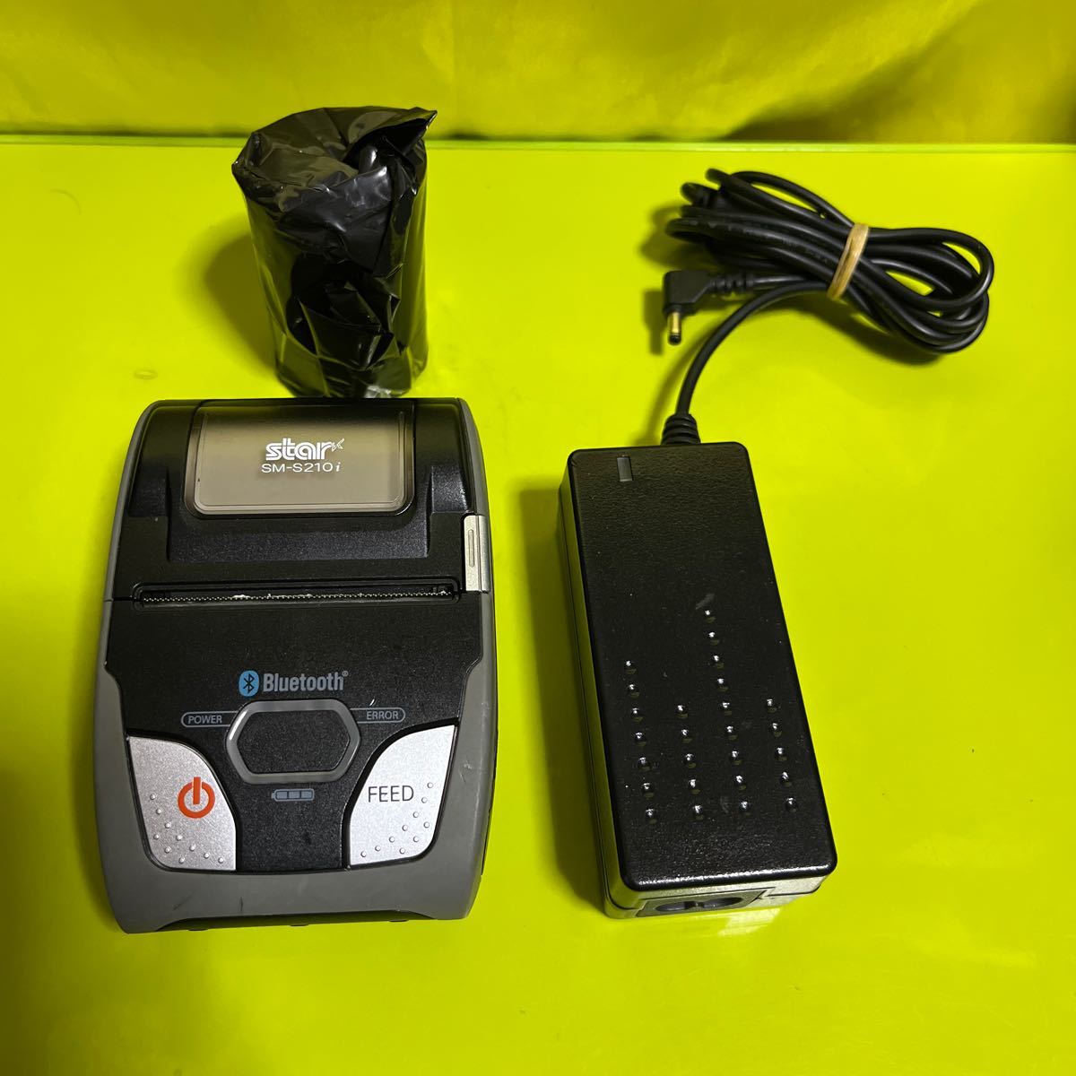 スター精密 STAR SM-S210i モバイルプリンター 通電OK アダプター ロール1卷付き　ジャンク扱い　① Ver.4.2 画像追加有