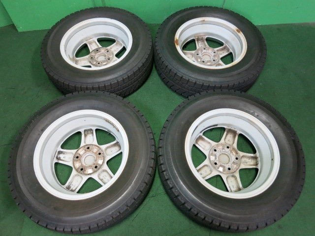 ◆ダイハツ 15x5.5J PCD114.3 +35 5穴 ◆ブリヂストン 195/70R15 ◆15インチ タイヤアルミ 4本 【岐阜発】《個人宅配送不可》