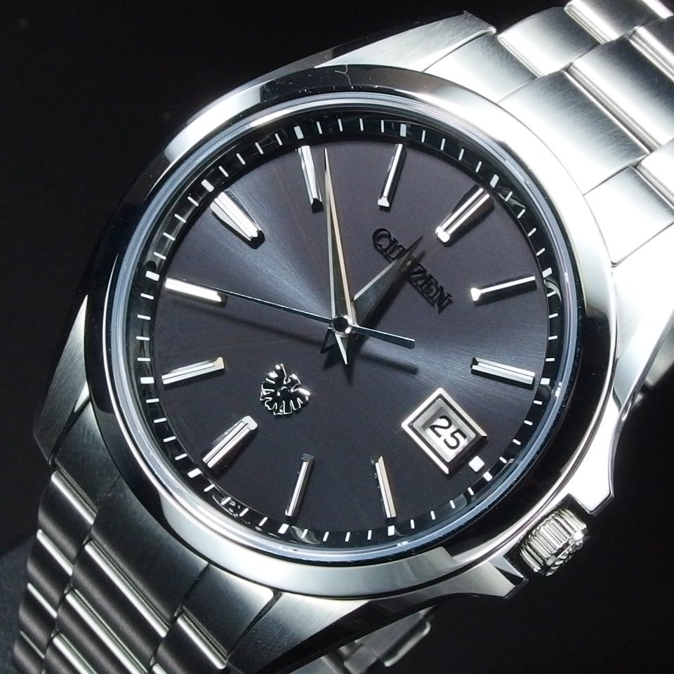 ◆極美品/未使用品◆ CITIZEN シチズン ザ シチズン 最高級 AQ4060-50E A060-T026443 SS 箱 保 ソーラー メンズ 腕時計 「22585」